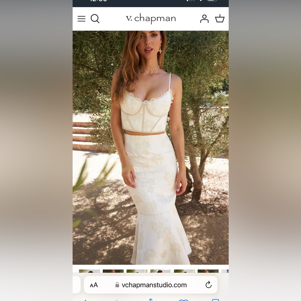 V Chapman Chateau Top and Opera Skirt in Baroque Pearl